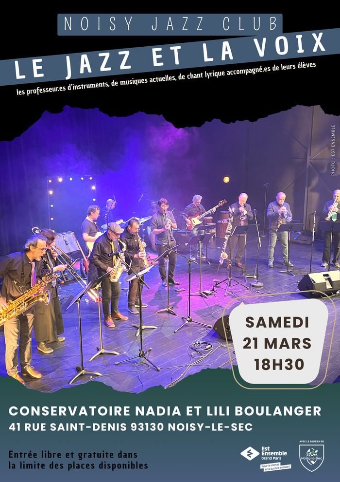 Pour sa 4e édition, le « Noisy Jazz club » du conservatoire propose une soirée autour de la voix dans le jazz. Romantisme, swing et funk garantis !