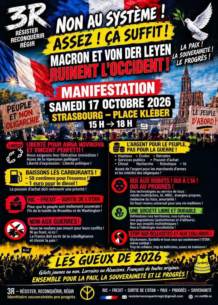 Une manif de gens qui veulent la paix et la diminution prix carburant