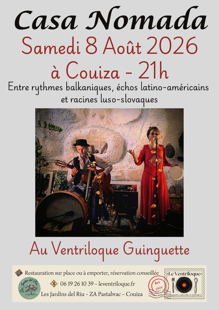 Casa Nómada avance sans carte, guidée par les courants qui traversent sa musique. Concerts intimes, un vagabondage entre rythmes balkaniques, échos latino-américains et racines luso-slovaques.