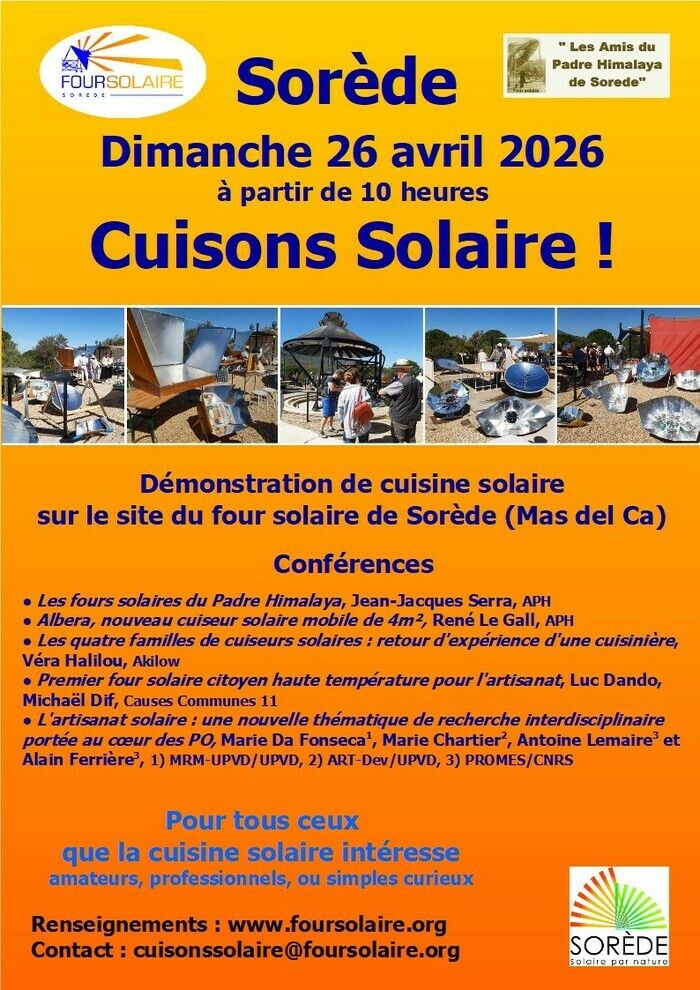 Démonstration de cuisine solaire et conférences avec les Amis du Padré Himalaya