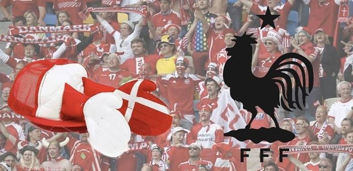 Retransmission du match de football entre le Danemark et la France
