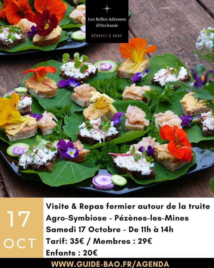 Visite et repas à la ferme autour de la truité chez Agro-Symbiose