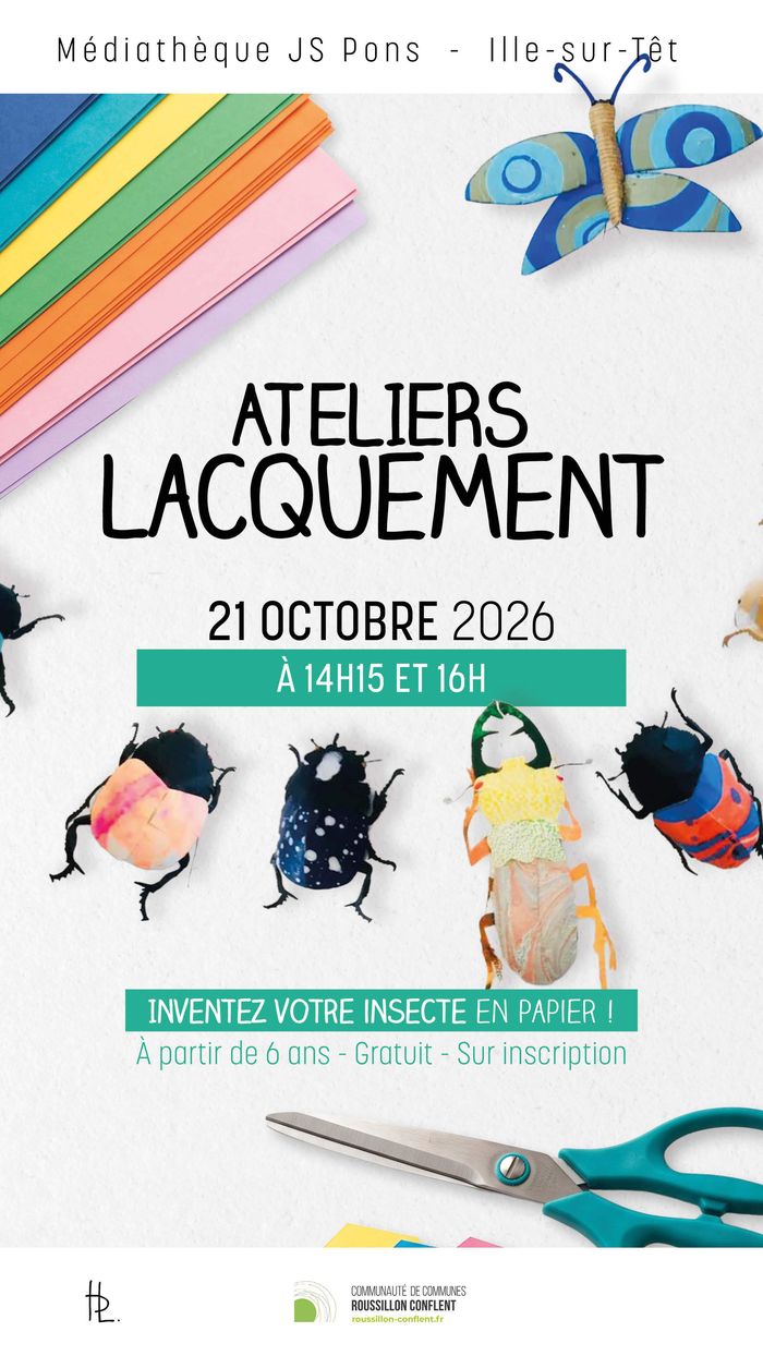 Ateliers Lacquement - Inventez un insecte en papier !