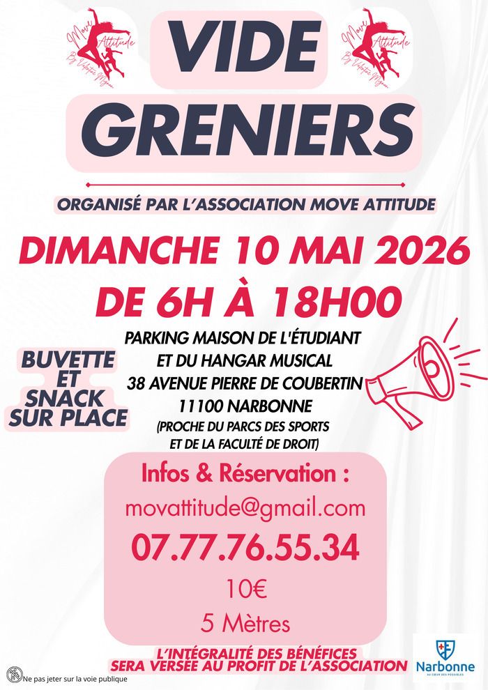 vide greniers associatif 10€ les 5mètres