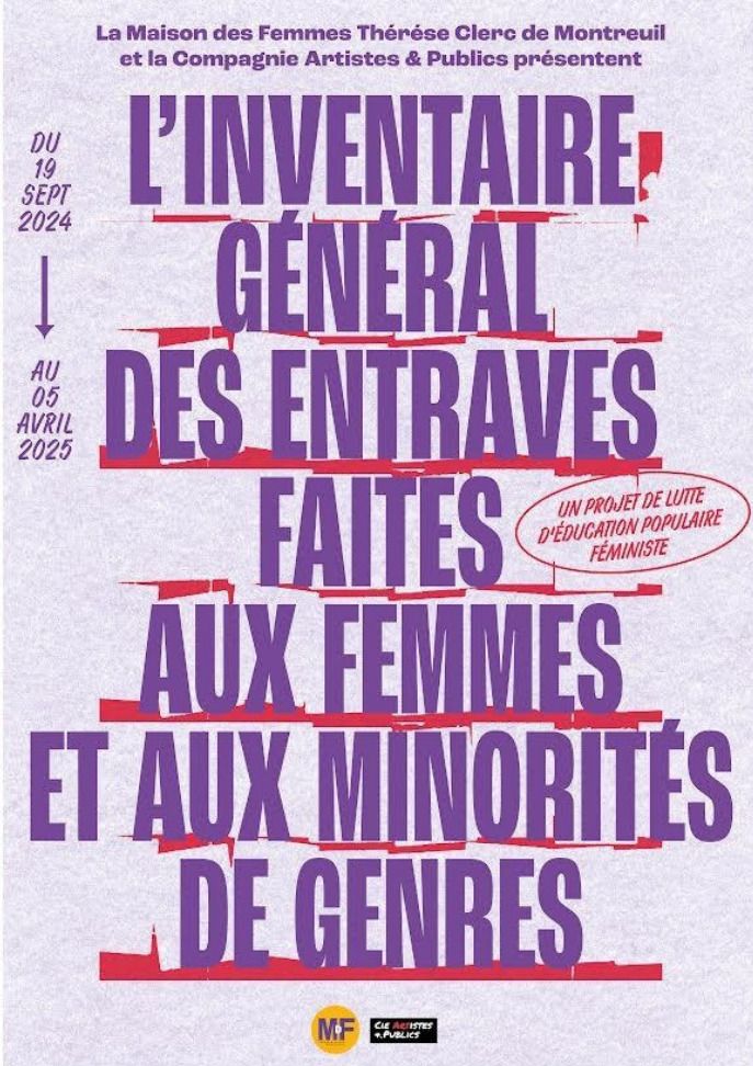 La compagnie Artistes, Arts & Public et la Maison des Femmes Thérèse Clerc de Montreuil vous invite à découvrir leur spectacle !