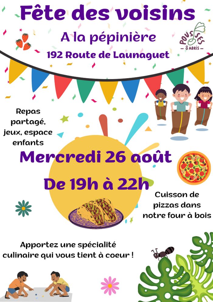 Pour la deuxième année consécutive, nous vous proposons de nous retrouver avant la rentrée pour une fête au jardin !