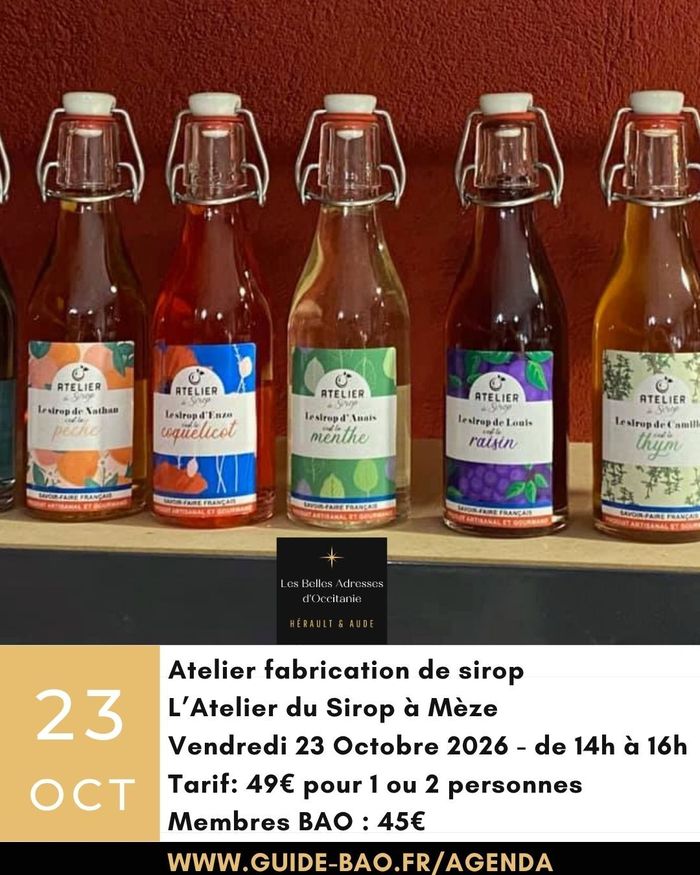 Fabriquez votre sirop artisanal avec Loïc !