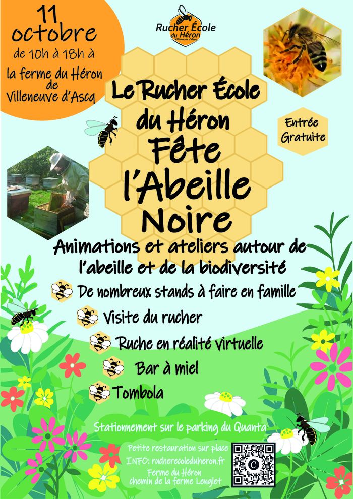 Venez découvrir le monde des abeilles et le rôle essentiel des pollinisateurs lors de la Fête de l’Abeille, organisée par le Rucher École à la Ferme du Héron.