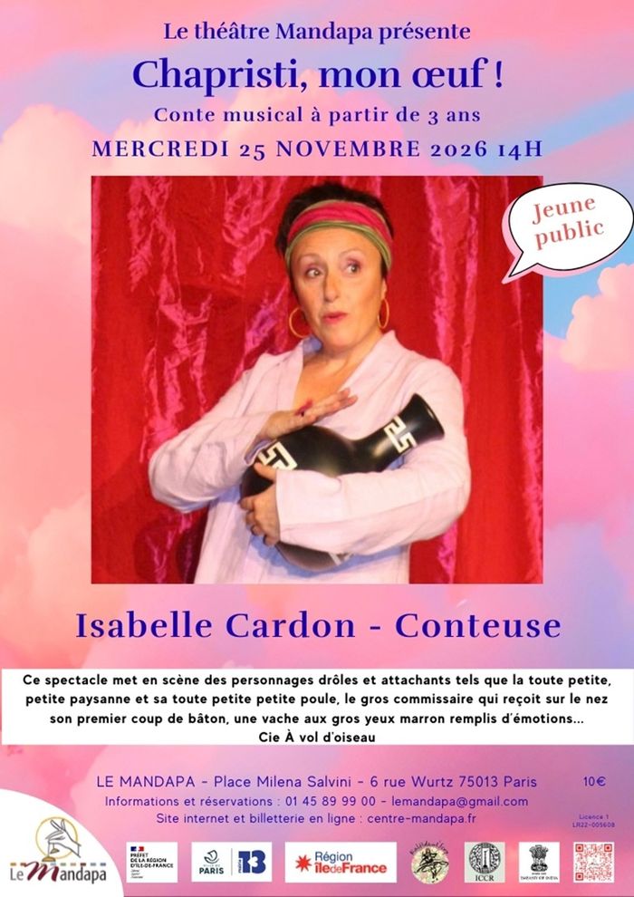 Dans un décor chatoyant, contes et comptines, chansons et instruments de musique se croisent et s’entremêlent pour créer un univers doux et coloré.