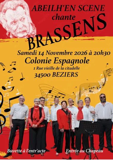 Concert hommage à Brassens à découvrir à la Colonie Espagnole de Béziers.