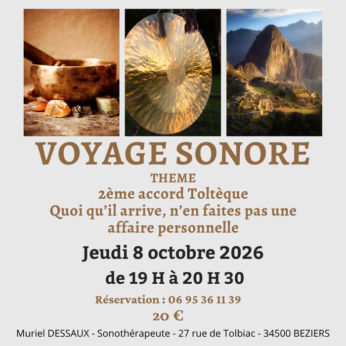 Immersion sonore et vibratoire, relaxation profonde au son des bols tibétains,  gongs, koshis, bâton de pluie, tambour de l'océan...