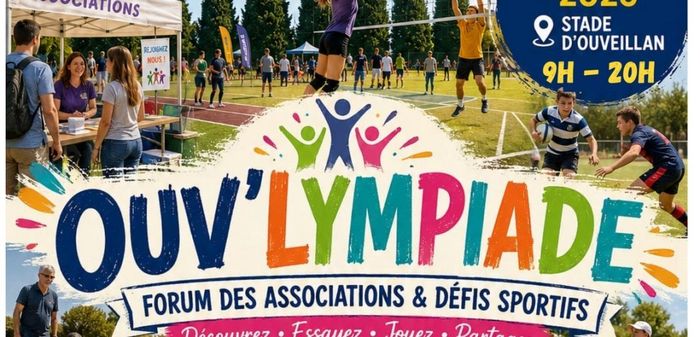 Au programme :  - Forum des associations - Défis sportifs - Jeux d'adresse - Initiations et découvertes  Inscription gratuite le Jour J ou auprès des associations et de la Mairie.