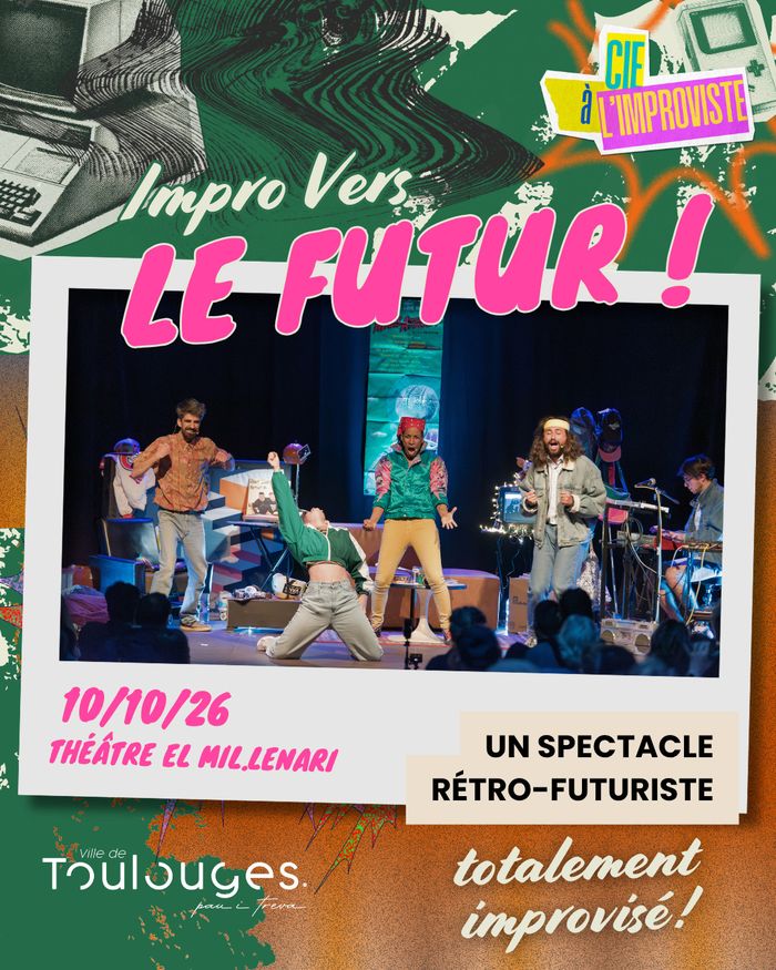 Année 1996, une bande d’amis imagine le monde tel qu’il sera en 2026… À partir de VOS propositions, ils créent en direct ces présents qui auraient pu exister... Un spectacle humoristique et familial !