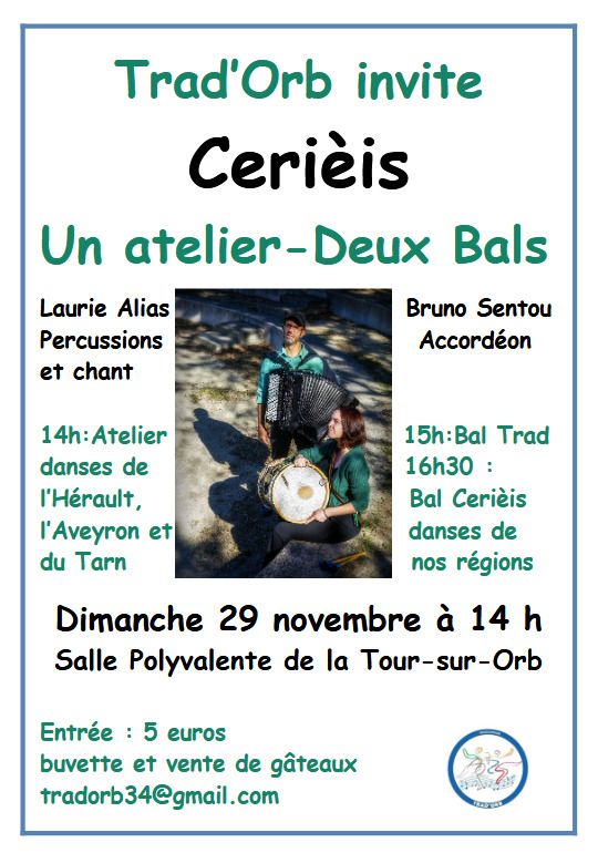 Trad'Orb invite Cerièis - un atelier et deux bals!