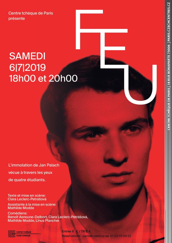 L’immolation de Jan Palach vécue à travers les yeux de quatre étudiants. Présenté par le Collectif Rouge Gorges, sélectionné par la Mairie de Paris comme l’un des gagnants du festival Creart’up.