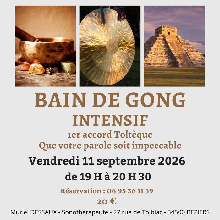 Immersion sonore et vibratoire, relaxation profonde au son des gongs lunaire et solaire.