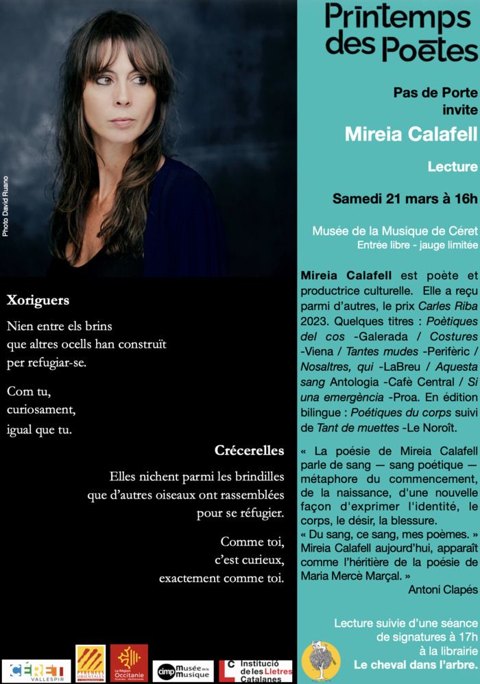 Printemps des Poètes - Lecture Mireia Calafell