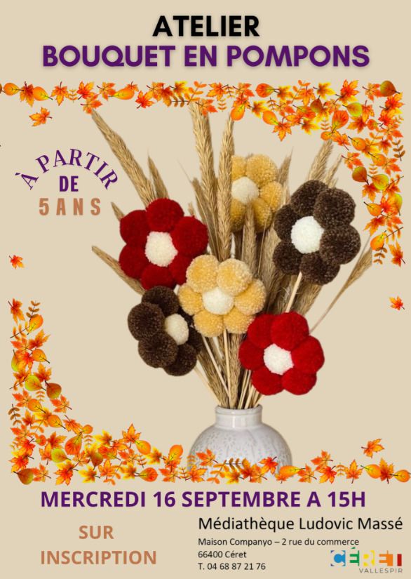 Atelier bouquet en pompoms