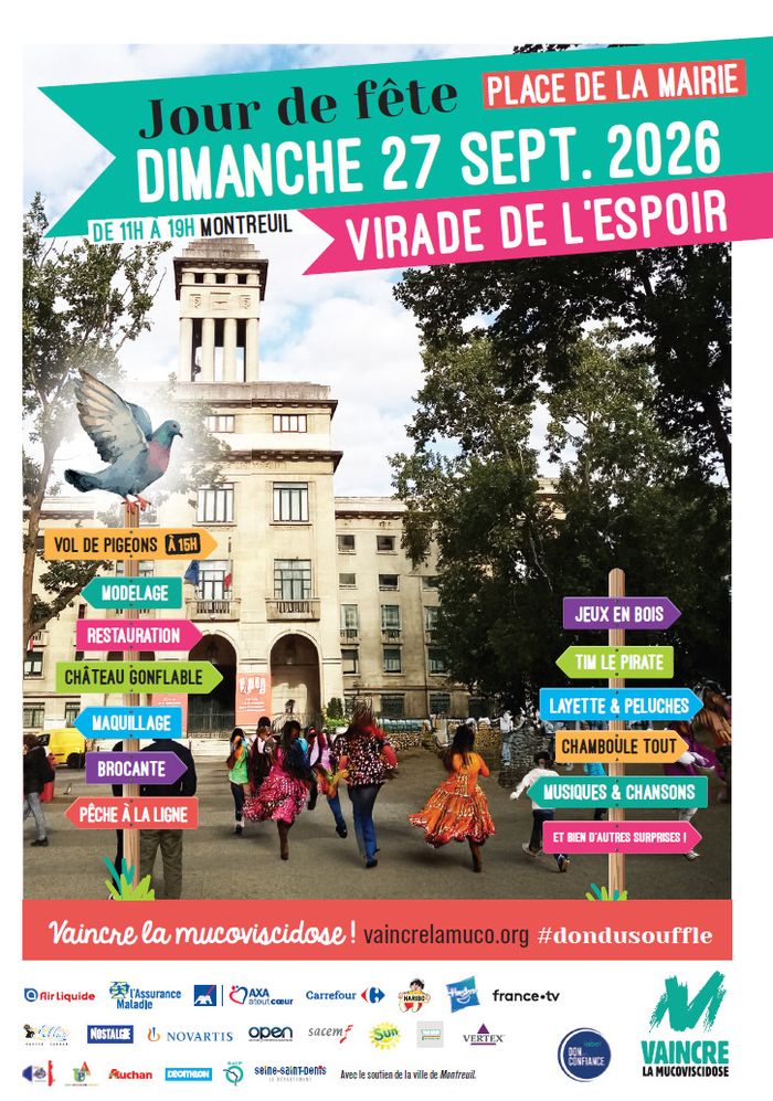 Depuis plus de 40 ans, les Virades de l’espoir Nouvelle fenêtre sont le grand rendez-vous national de mobilisation contre la mucoviscidose. Rendez-vous le week-end du 26 & 27 septembre 2026.
