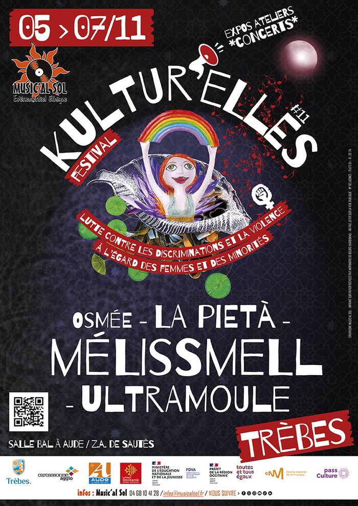 11è édition du festival, comment fêter la création musicale au Féminin et lutter pour l’élimination des discriminations et de la violence à l’égard des femmes et des minorités. Concerts ateliers expo.