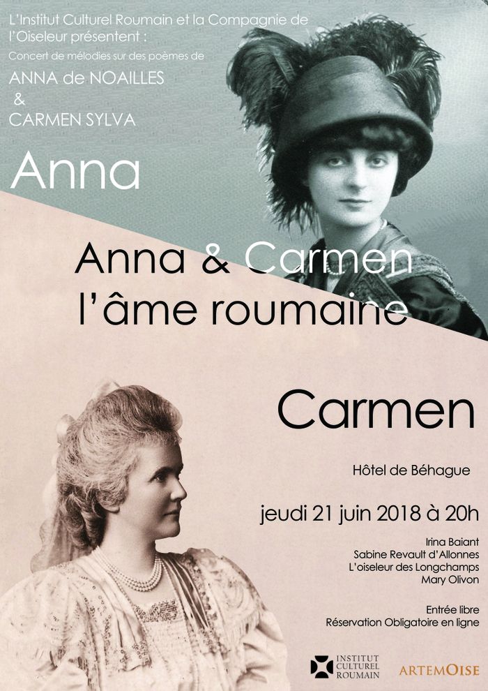 Programme musical sur les poémes d'Anna de Noailles et Carmen Sylva