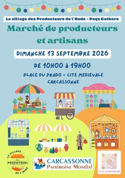 L'association "le Village des producteurs de l'Aude - Pays Cathare" co-organise avec la Ville de Carcassonne,