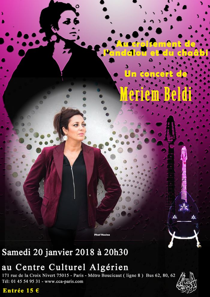 Meriem Beldi présentera lors de cette soirée, son nouvel album entre andalou et chaabi