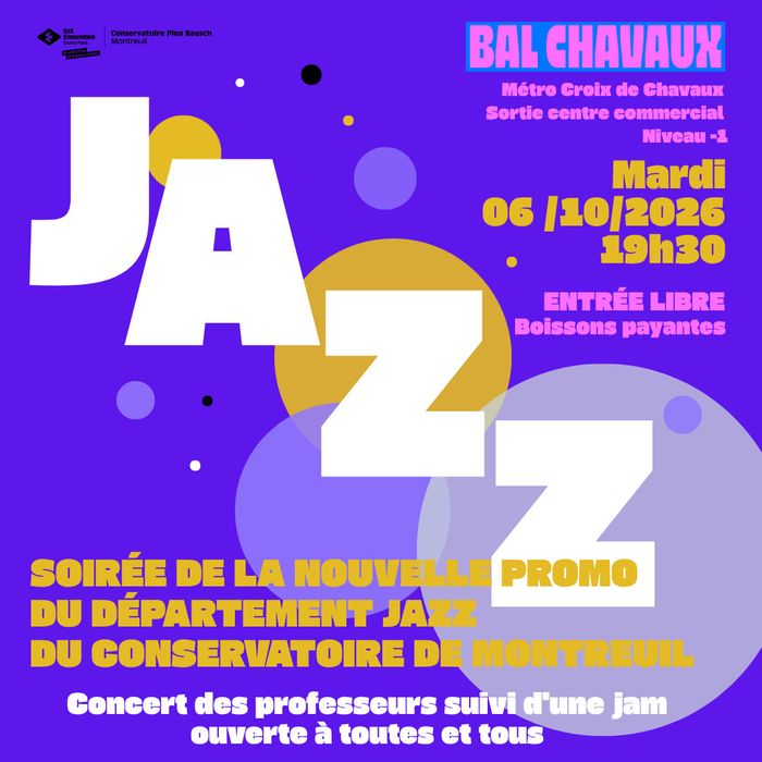 Soirée de la nouvelle promo du département jazz du conservatoire de Montreuil