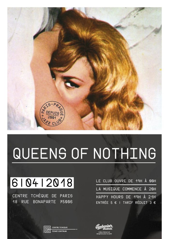 Concert de Queens of Nothing, un groupe de jazz bebop de Moïra Montier Dauriac au Paris-Prague Jazz Club.