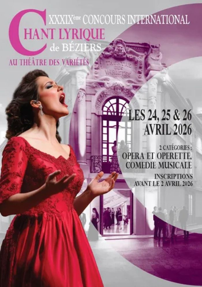 Venez découvrir les talents lyriques de demain lors de la finale du 39e Concours International de chant lyrique de Béziers.