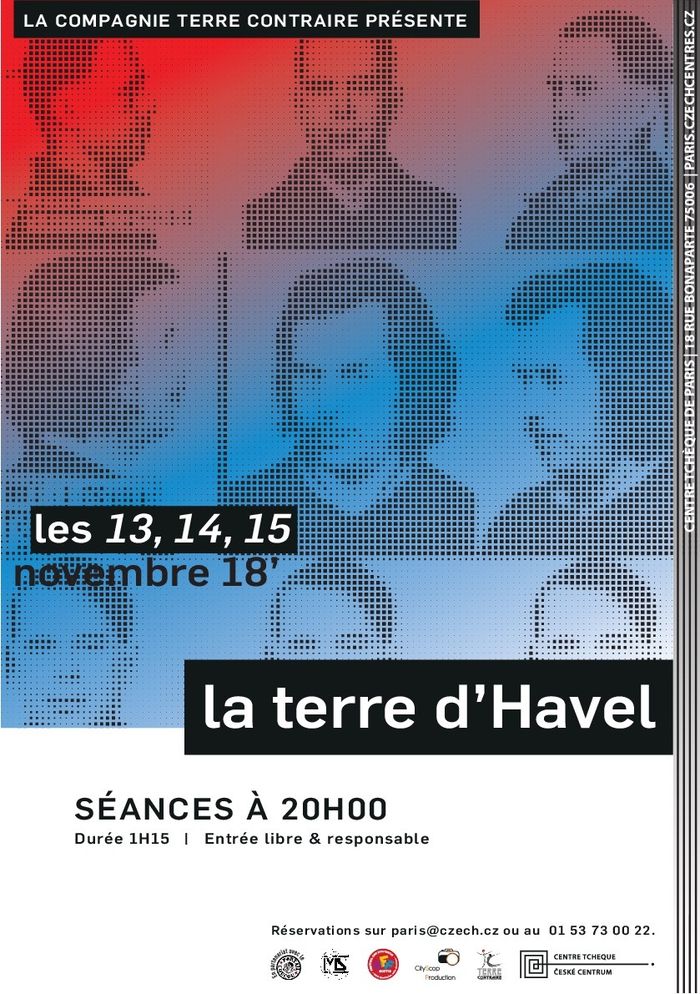 Centre tchèque et la compagnie Terre contraire vous invitent à trois représentations de la pièce La Terre d’HAVEL. 50 ans après le souffle de liberté du printemps de Prague...