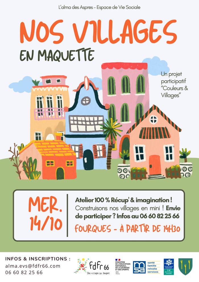 Venez fabriquer le village de vos rêves en miniature, dans le cadre du projet participatif "Couleurs & Villages". Ouvert à tous.