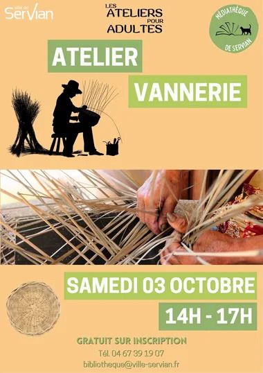 Atelier vannerie pour adultes. Gratuit sur inscription.