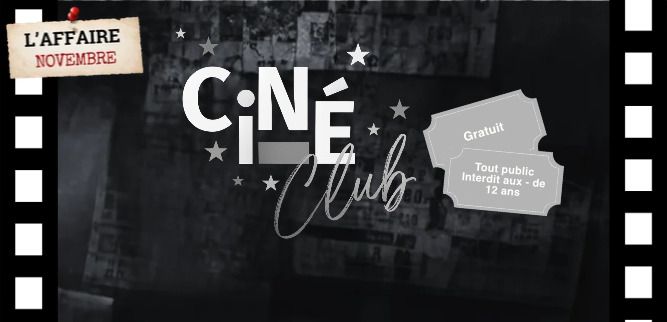 Rendez-vous samedi 14 novembre à 17h pour un ciné-club à la médiathèque !