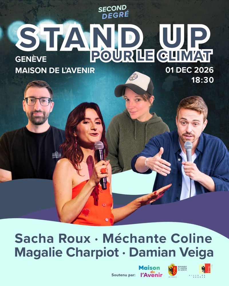 Le 1ᵉʳ décembre à 18h30, Second Degré réunit des humoristes engagés pour une soirée de stand-up consacrée à la durabilité, afin d’aborder les enjeux de société avec humour et esprit critique.