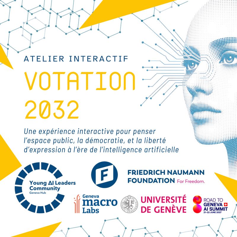 ​Pendant trois heures, cet atelier de prospective simule une campagne de votation genevoise. L'atelier forme aux outils d'IA générative et au débat démocratique à l'ère du numérique.