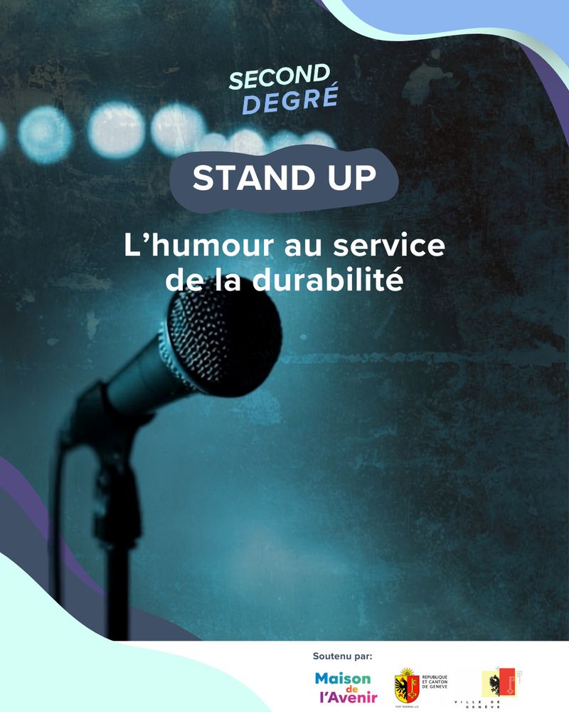 Le 1er décembre à 18h30, Second Degré réunit des humoristes suisse romands pour une soirée de stand-up consacrée à la durabilité, afin d’aborder les enjeux de société avec humour et esprit critique.